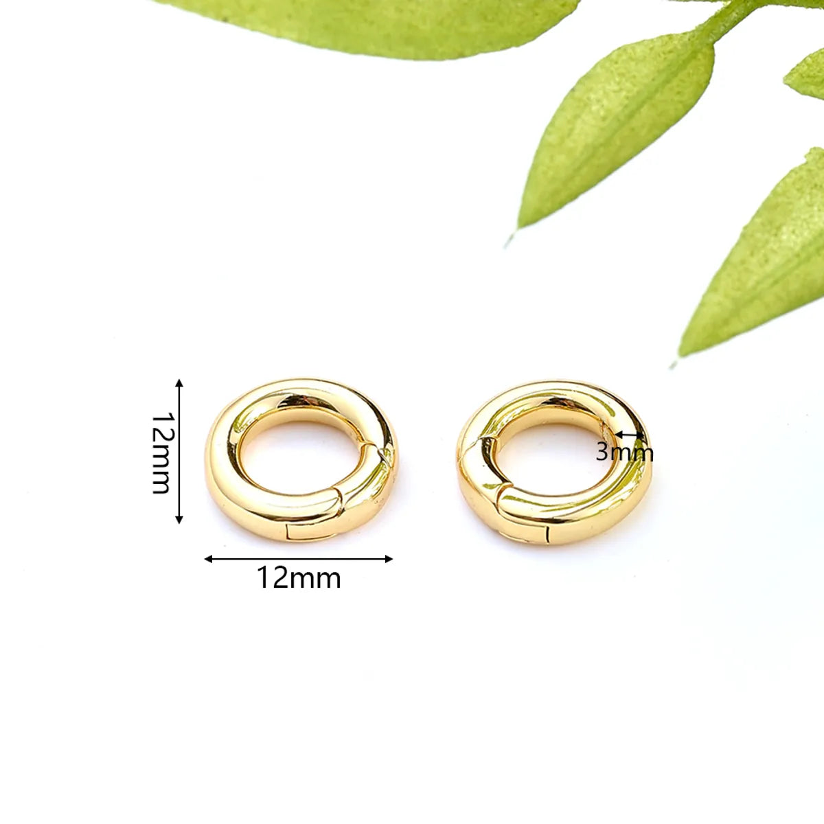 1 Pc/Package 18x12.5mm 19x10mm 22x11mm Copper 18K Gold Plated Simple Solid Color Twist Polished Connectors Jewelry Buckle