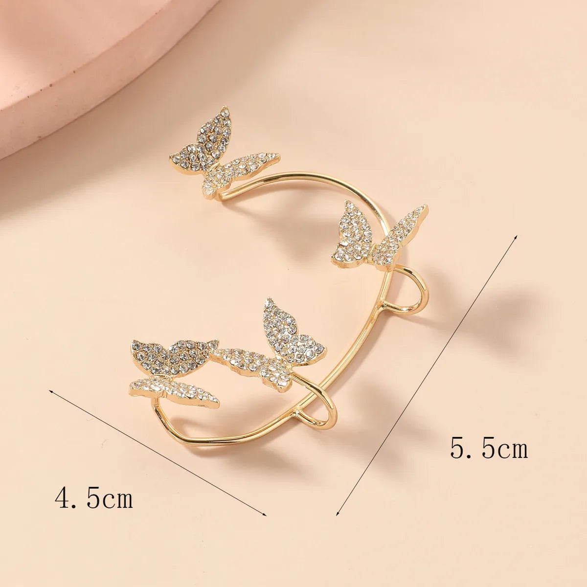 1 PCS/Package Elegant Luxurious Butterfly Alloy Ear Cuffs