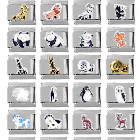 1 Piece 1*0.9CM 304 Stainless Steel Animal Italian Charms