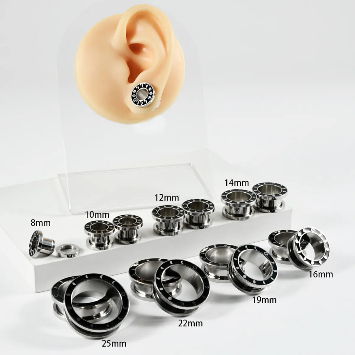 1 Piece 1 Pair Ear Cartilage Rings & Studs Casual Hawaiian Tropical Geometric 304 Stainless Steel Hollow Out Auricle