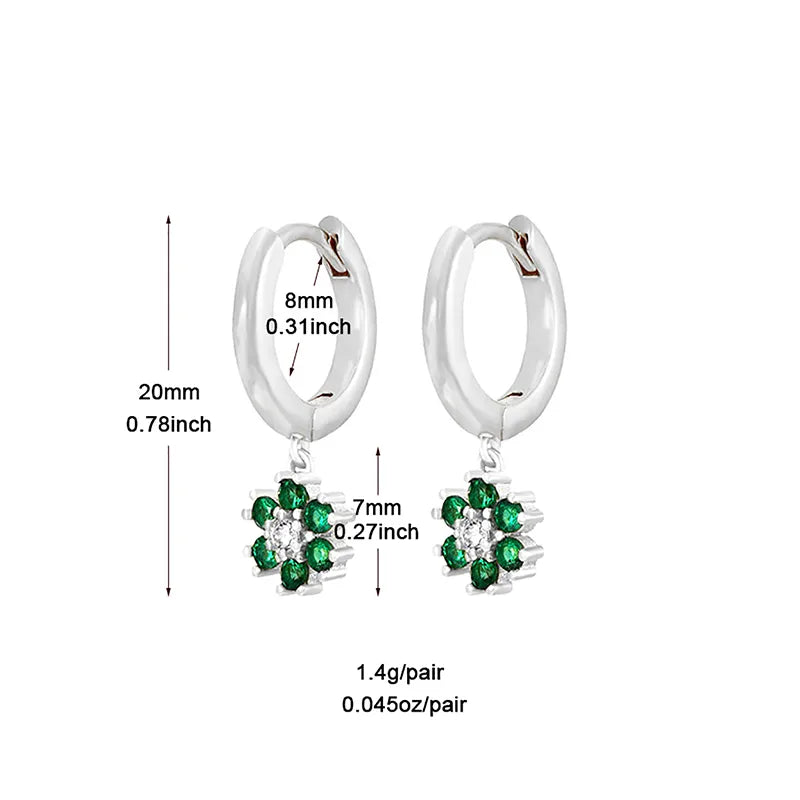 1 Piece 1 Pair Ig Style Pastoral Korean Style Geometric Plating Inlay Copper Zircon 18k Gold Plated Earrings