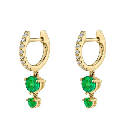 1 Piece 1 Pair Ig Style Pastoral Korean Style Geometric Plating Inlay Copper Zircon 18k Gold Plated Earrings