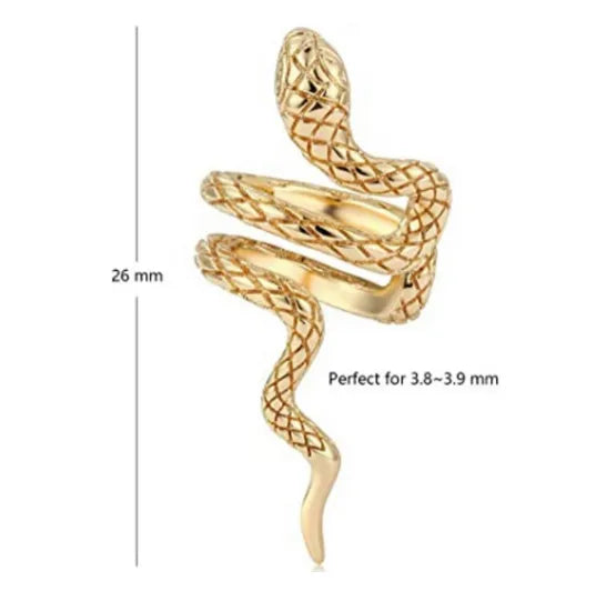 1 Piece 1 Pair IG Style Snake Plating Metal Ear Cuffs