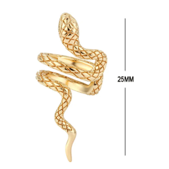 1 Piece 1 Pair IG Style Snake Plating Metal Ear Cuffs
