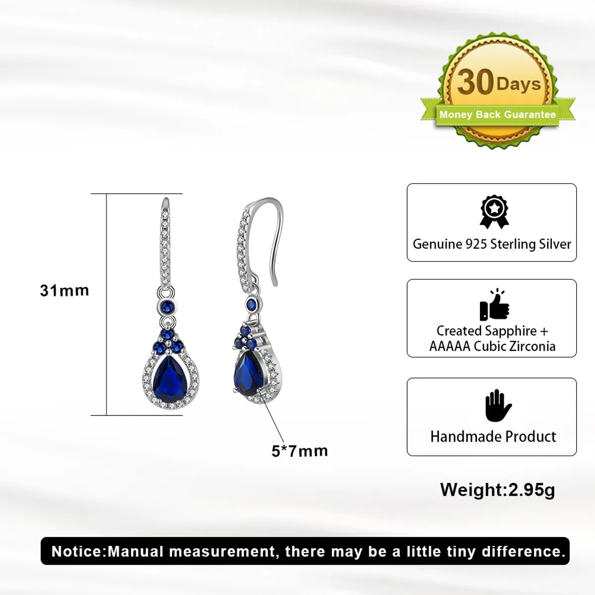 1 Piece 1 Pair Simple Style Shiny Water Droplets Polishing Plating Inlay Sterling Silver Zircon Drop Earrings