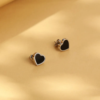 1 Piece 1 Pair Sweet Heart Shape Plating 304 Stainless Steel Ear Studs