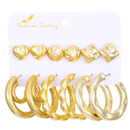 1 Piece 1 Set 1 Pair Classic Style C Shape Geometric Water Droplets Plating CCB Drop Earrings Ear Cuffs Ear Studs