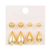 1 Piece 1 Set 1 Pair Classic Style C Shape Geometric Water Droplets Plating CCB Drop Earrings Ear Cuffs Ear Studs