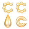 1 Piece 1 Set 1 Pair Classic Style C Shape Geometric Water Droplets Plating CCB Drop Earrings Ear Cuffs Ear Studs