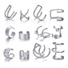 1 Piece 1 Set Basic Modern Style Classic Style C Shape U Shape Plating Inlay Alloy Artificial Crystal Ear Cuffs