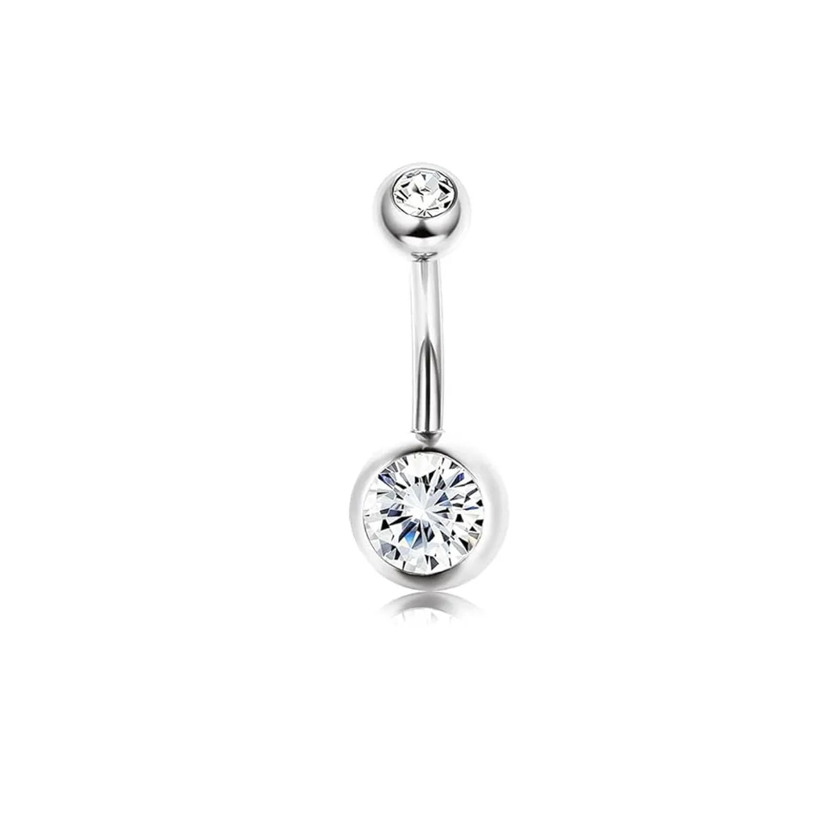 1 Piece 1 Set Belly Rings Simple Style Geometric Heart Shape 316 Stainless Steel  Plating