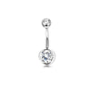 1 Piece 1 Set Belly Rings Simple Style Geometric Heart Shape 316 Stainless Steel  Plating