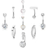 1 Piece 1 Set Belly Rings Simple Style Geometric Heart Shape 316 Stainless Steel  Plating