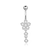 1 Piece 1 Set Belly Rings Simple Style Heart Shape 316 Stainless Steel  Inlay Zircon