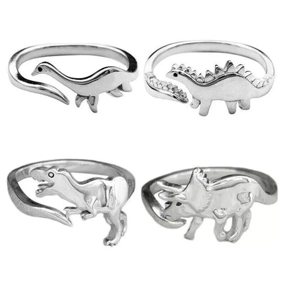 Retro Dinosaur Alloy Plating Metal Unisex Open Ring