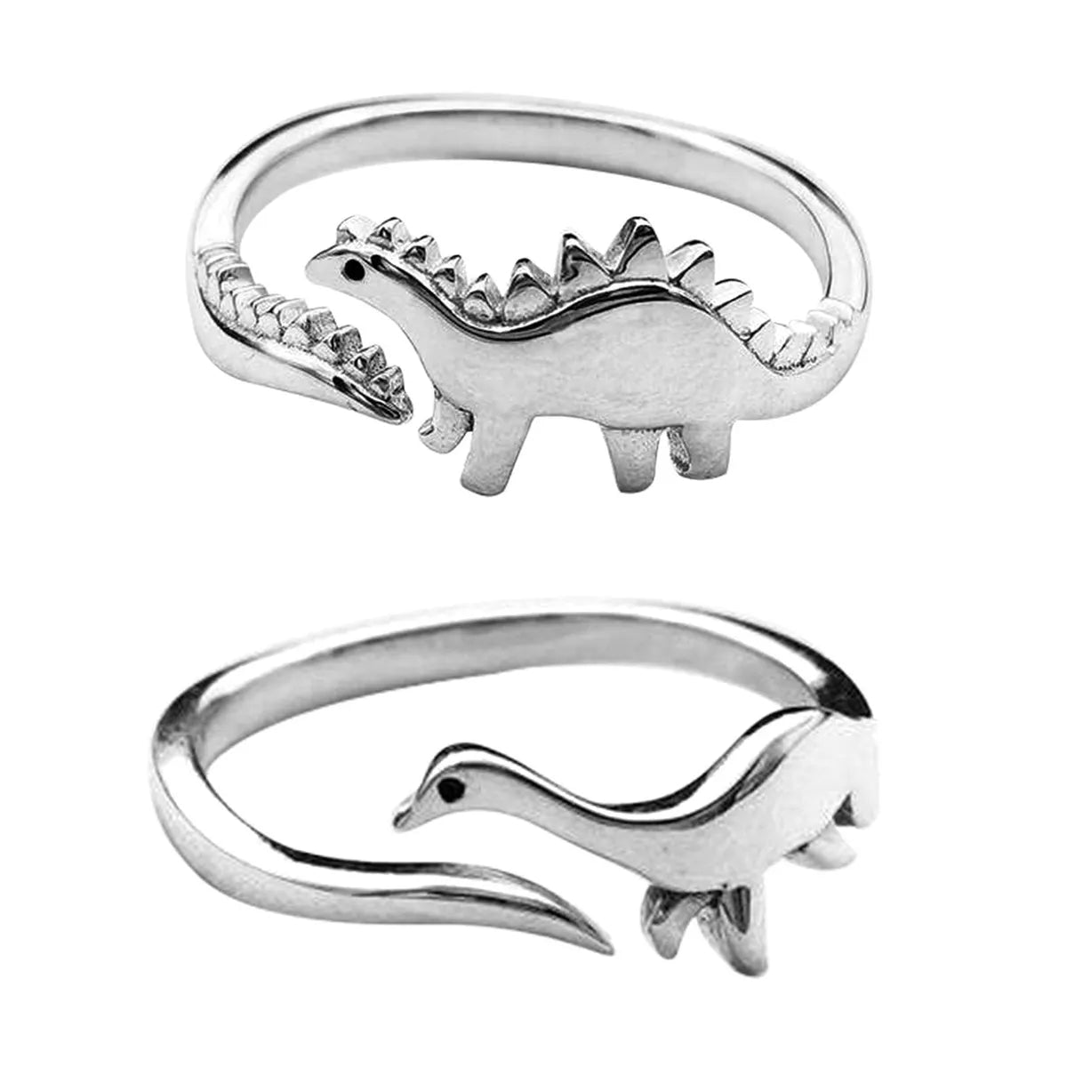 Retro Dinosaur Alloy Plating Metal Unisex Open Ring