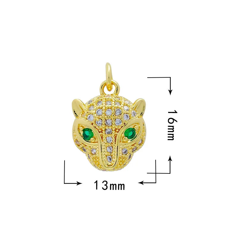 1 Piece 10*12.5mm 13*16mm Copper Zircon Cross Doll Snowflake Pendant