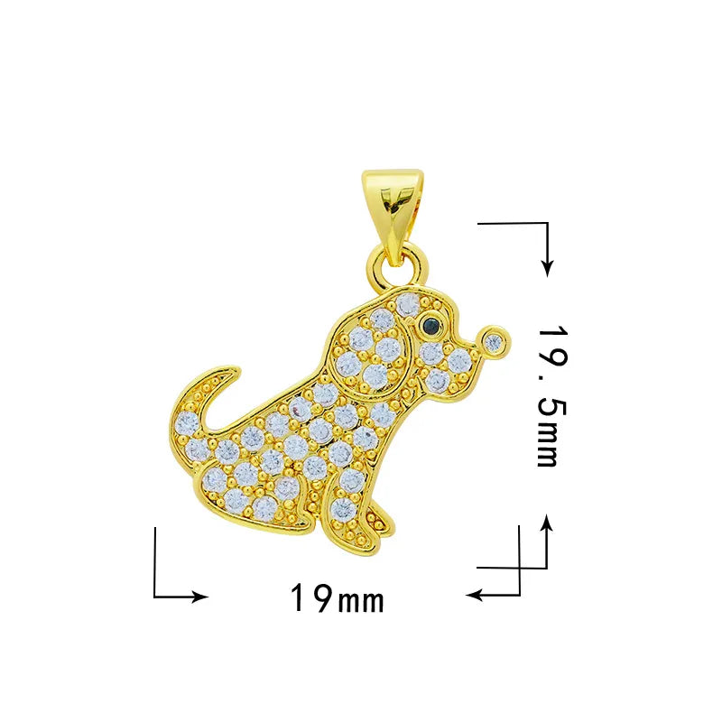 1 Piece 10*12.5mm 13*16mm Copper Zircon Cross Doll Snowflake Pendant