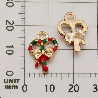 1 Piece 10*19mm 11*20mm 17 * 22mm Alloy Rhinestones Christmas Tree Santa Claus Elk Pendant