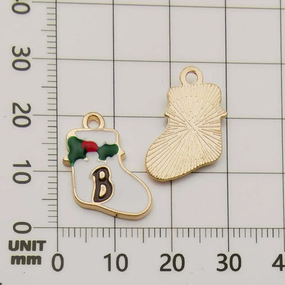 1 Piece 10*19mm 11*20mm 17 * 22mm Alloy Rhinestones Christmas Tree Santa Claus Elk Pendant