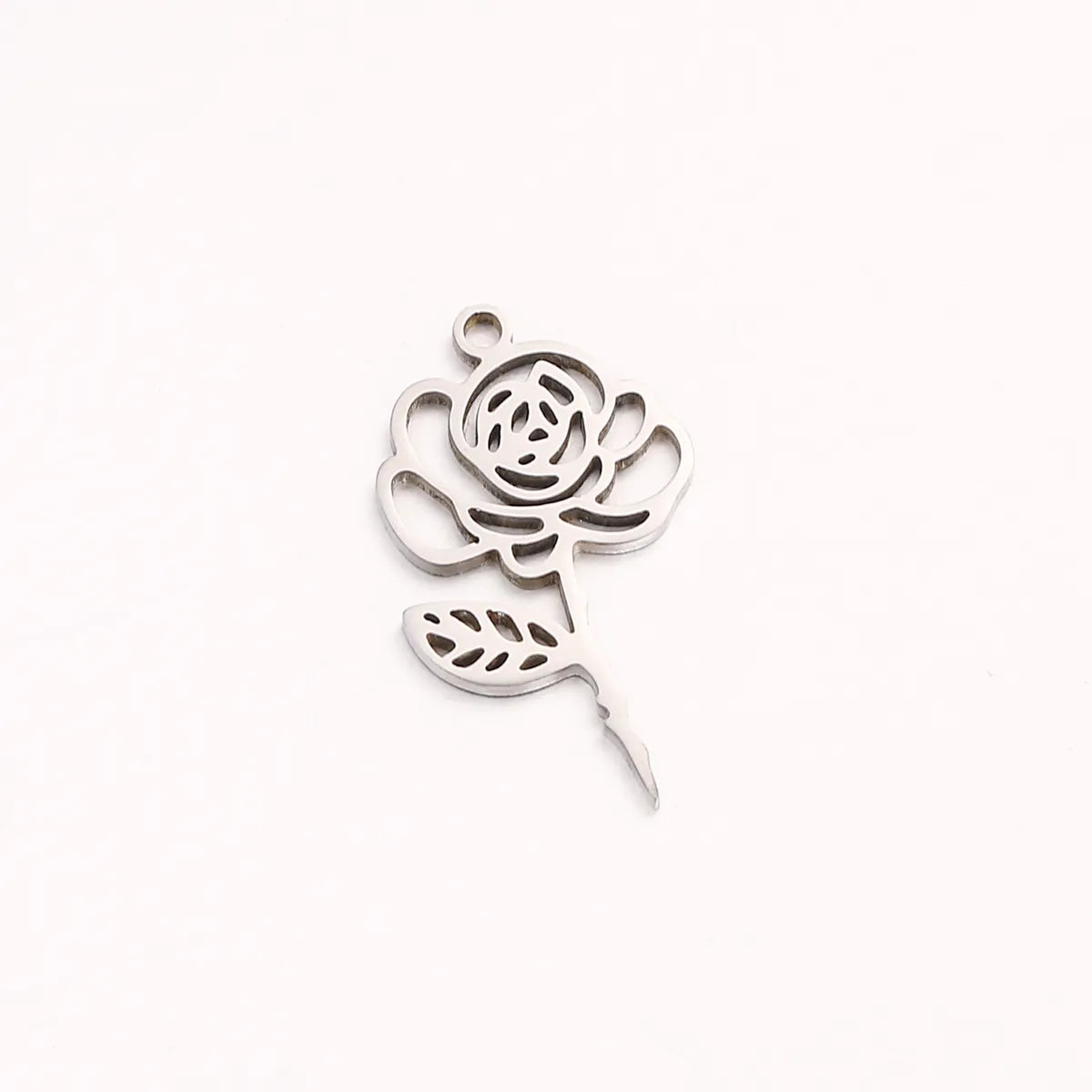 1 Piece 10 * 20mm 304 Stainless Steel Flower Pendant