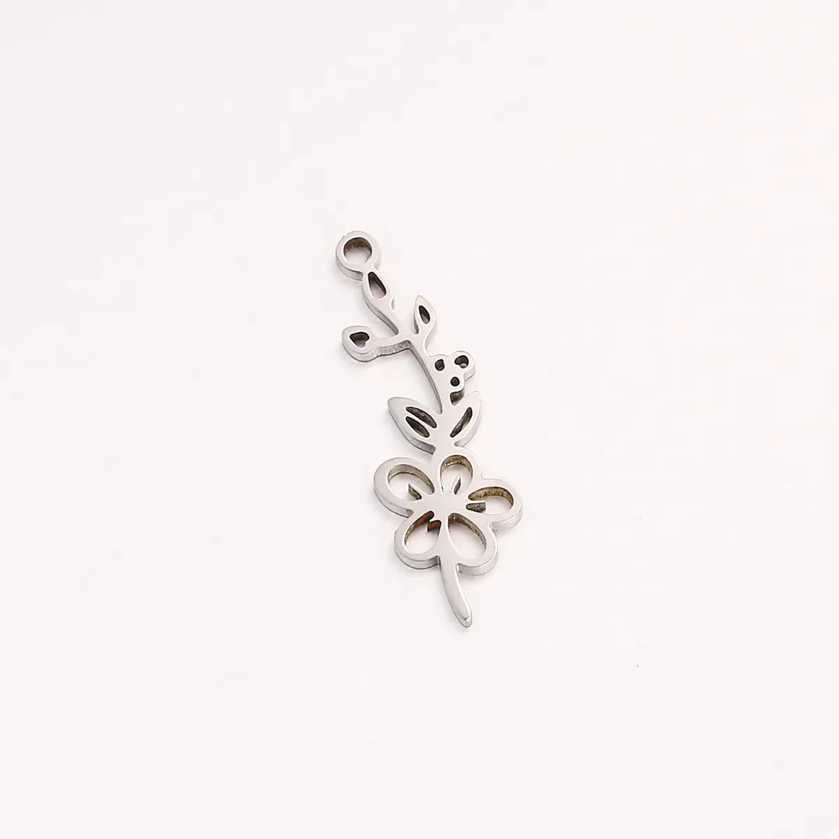 1 Piece 10 * 20mm 304 Stainless Steel Flower Pendant