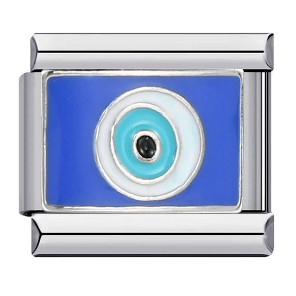 1 Piece 10*9mm 304 Stainless Steel Devil'S Eye Italian Charms