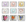 1 Piece 10*9mm 304 Stainless Steel Flower Italian Charms