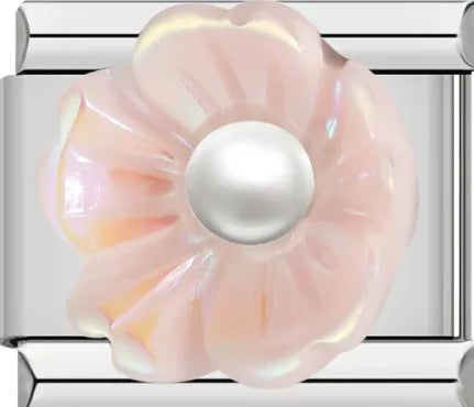 1 Piece 10*9mm 304 Stainless Steel Flower Italian Charms