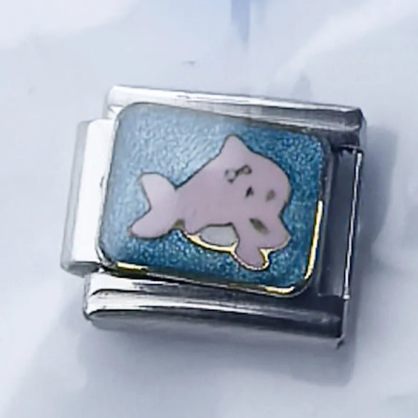 1 Piece 10*9mm 304 Stainless Steel Letter Fruit Flower Italian Charms