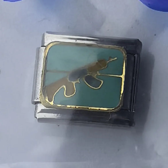 1 Piece 10*9mm 304 Stainless Steel Letter Fruit Flower Italian Charms