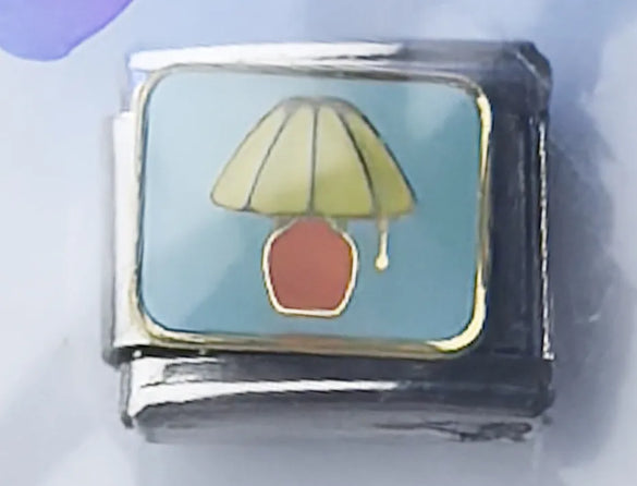 1 Piece 10*9mm 304 Stainless Steel Letter Fruit Flower Italian Charms