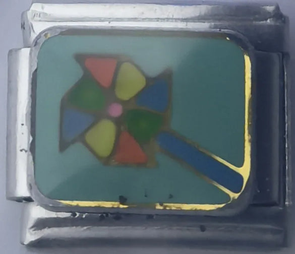 1 Piece 10*9mm 304 Stainless Steel Letter Fruit Flower Italian Charms