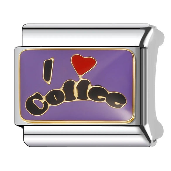 1 Piece 10*9mm 304 Stainless Steel Letter Fruit Flower Italian Charms