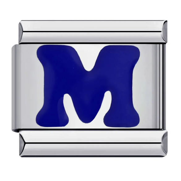 1 Piece 10*9mm 304 Stainless Steel Letter Polished Italian Charms