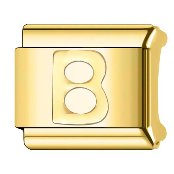 1 Piece 10*9mm Stainless Steel 202 Letter Italian Charms