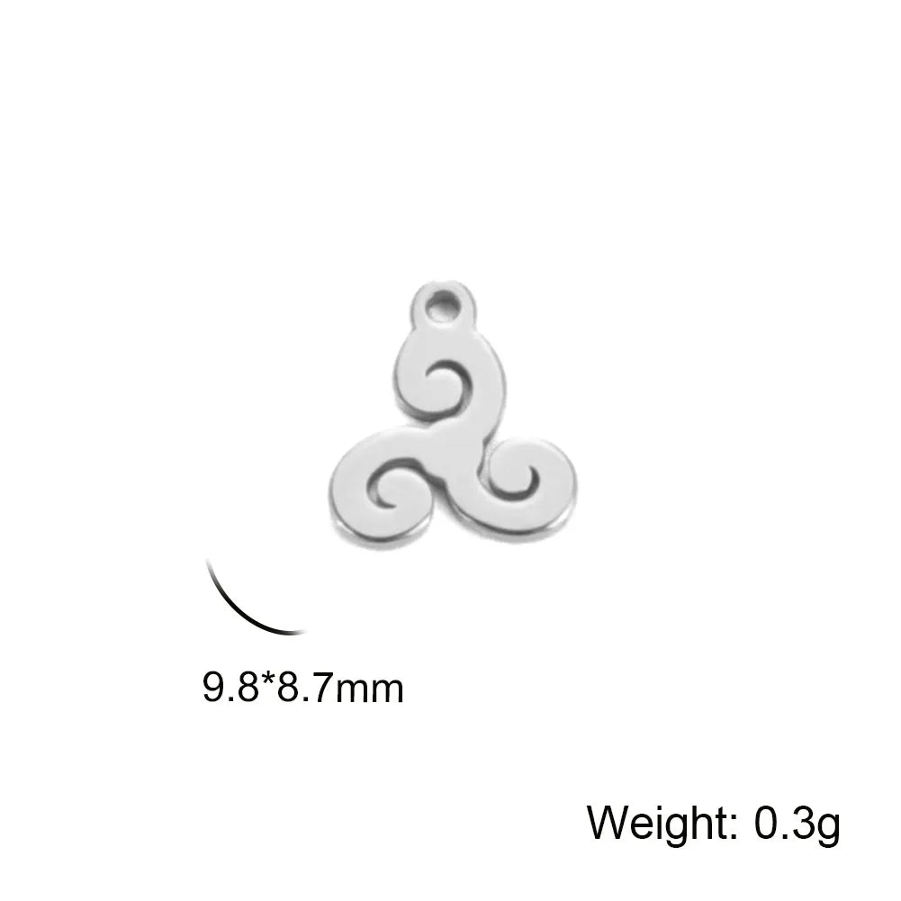 1 Piece 11.4*10mm 8.5*10.8mm 8.7*11.2mm 304 Stainless Steel Geometric Cross Four Leaf Clover Pendant