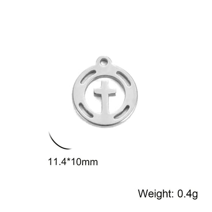 1 Piece 11.4*10mm 8.5*10.8mm 8.7*11.2mm 304 Stainless Steel Geometric Cross Four Leaf Clover Pendant