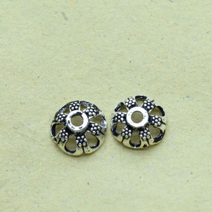 1 Piece 12 * 5mm Alloy Floral Flower Shape Bead Caps