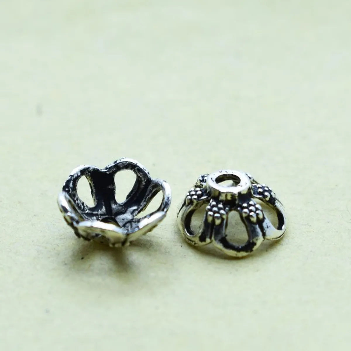 1 Piece 12 * 5mm Alloy Floral Flower Shape Bead Caps