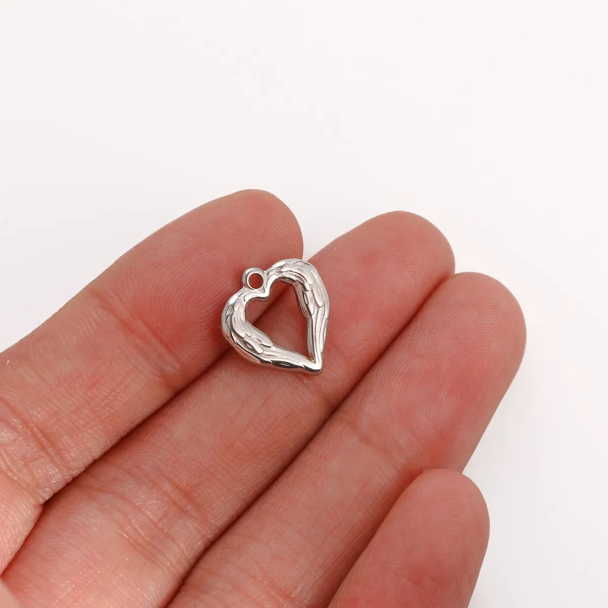 1 Piece 13 * 14mm 304 Stainless Steel Heart Shape Pendant