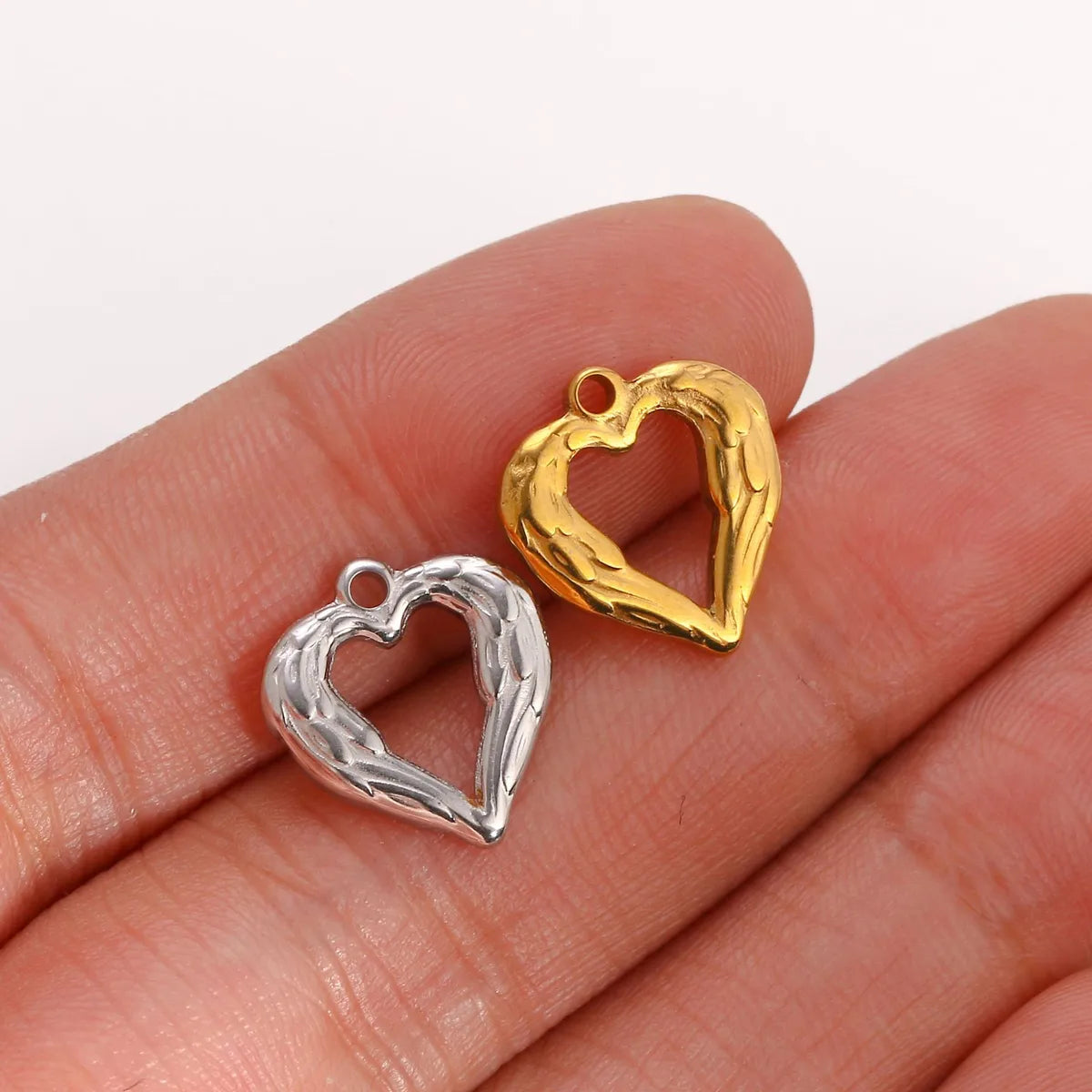 1 Piece 13 * 14mm 304 Stainless Steel Heart Shape Pendant