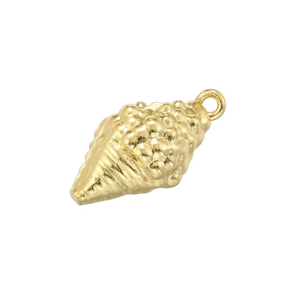 1 Piece 14 * 15mm 8.5*18mm 9 * 11mm Hole 1~1.9mm Copper Zircon 18K Gold Plated Scallop Starfish Conch Pendant