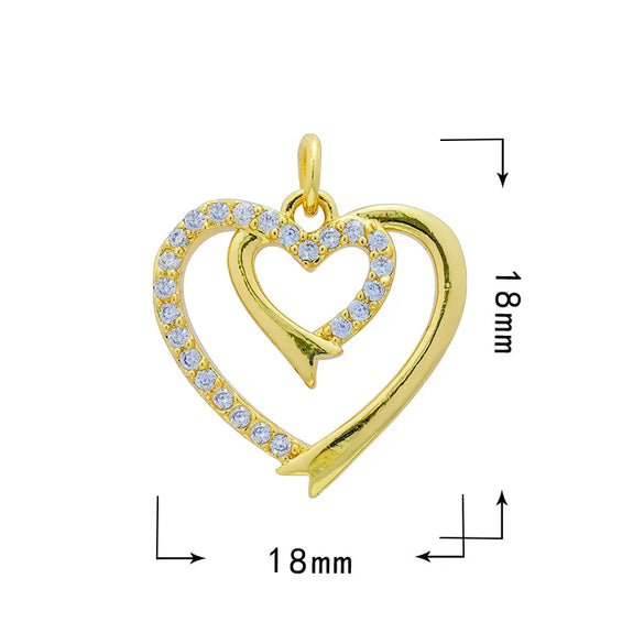 1 Piece 15.5*12mm 21 * 18mm Copper Zircon Moon Dragonfly Butterfly Pendant