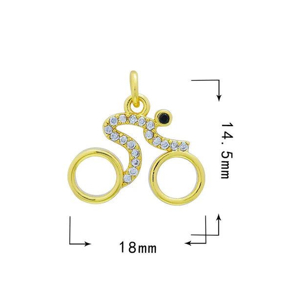 1 Piece 15.5*12mm 21 * 18mm Copper Zircon Moon Dragonfly Butterfly Pendant