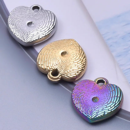 1 Piece 16 * 16mm 304 Stainless Steel 18K Gold Plated Heart Shape Pendant