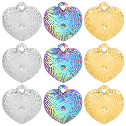 1 Piece 16 * 16mm 304 Stainless Steel 18K Gold Plated Heart Shape Pendant