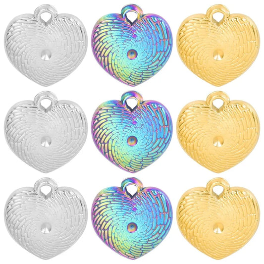 1 Piece 16 * 16mm 304 Stainless Steel 18K Gold Plated Heart Shape Pendant