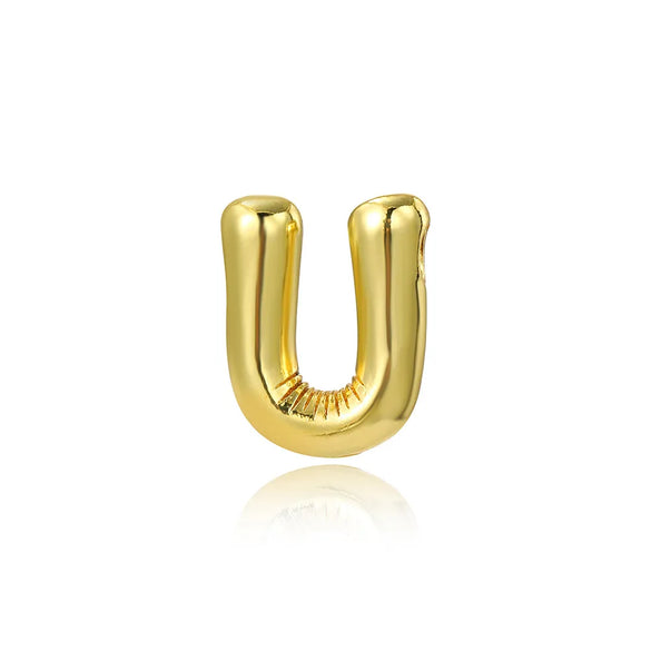 1 Piece 17 * 20mm Copper Letter Polished Pendant