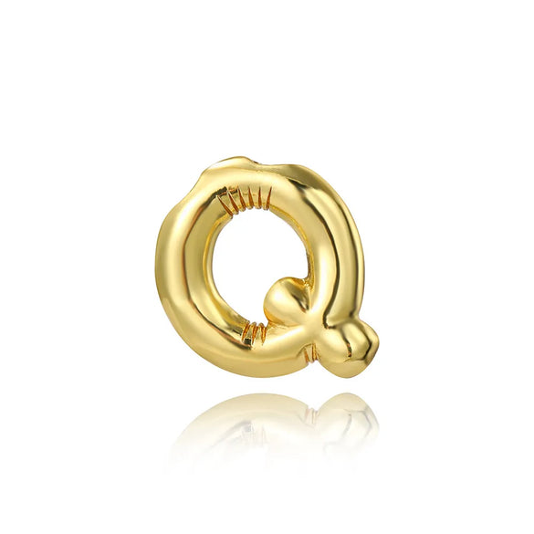 1 Piece 17 * 20mm Copper Letter Polished Pendant